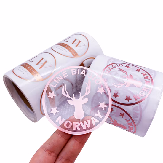 Custom Printed Makeup Logo Sticker Bottle Packaging Label Strong Glue Self